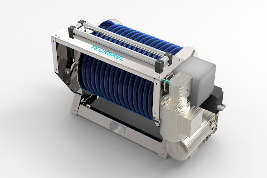 Devanadera con enrollamiento guiado